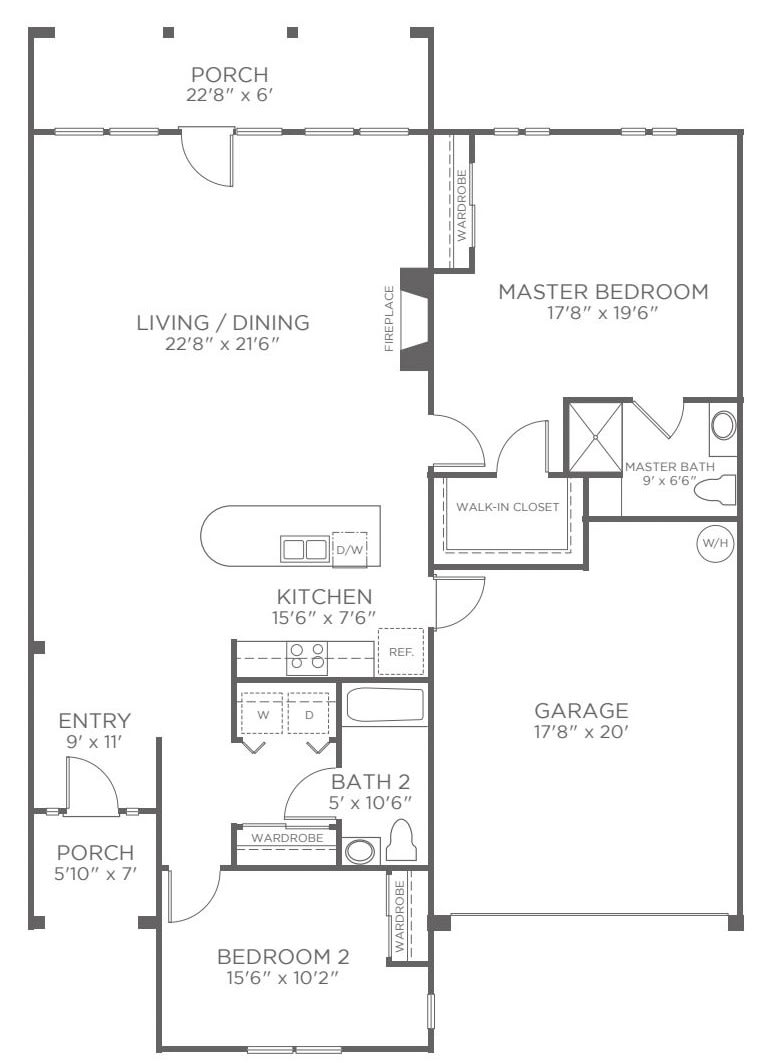 A detailed floor plan of a house layout, including rooms and dimensions.