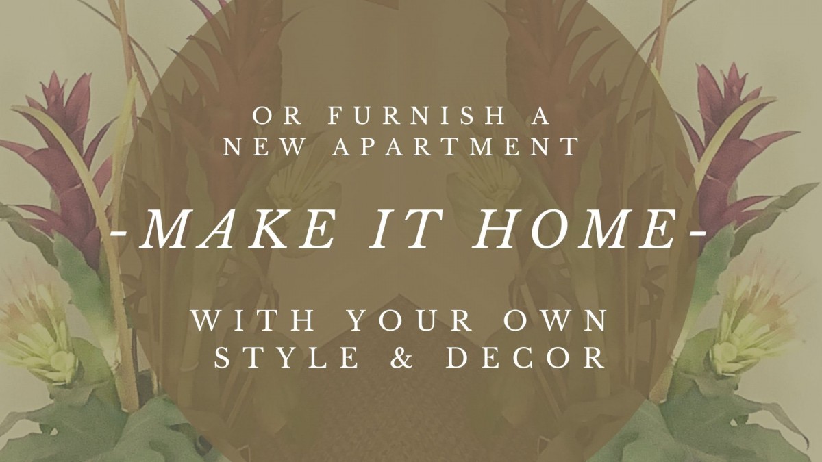 Make your apartment feel like home with personalized style and decor.