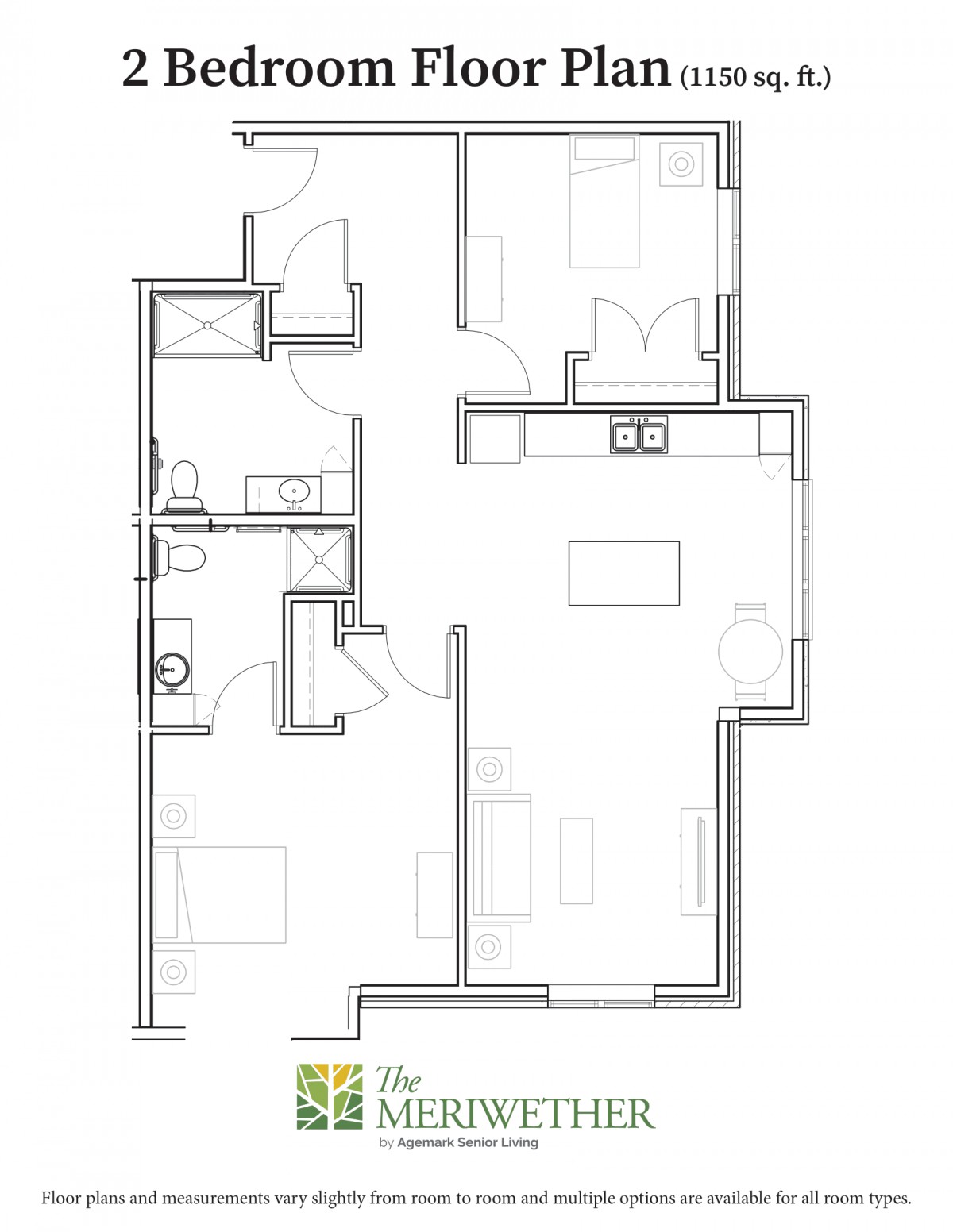 A detailed floor plan illustrating the architectural layout of an apartment.