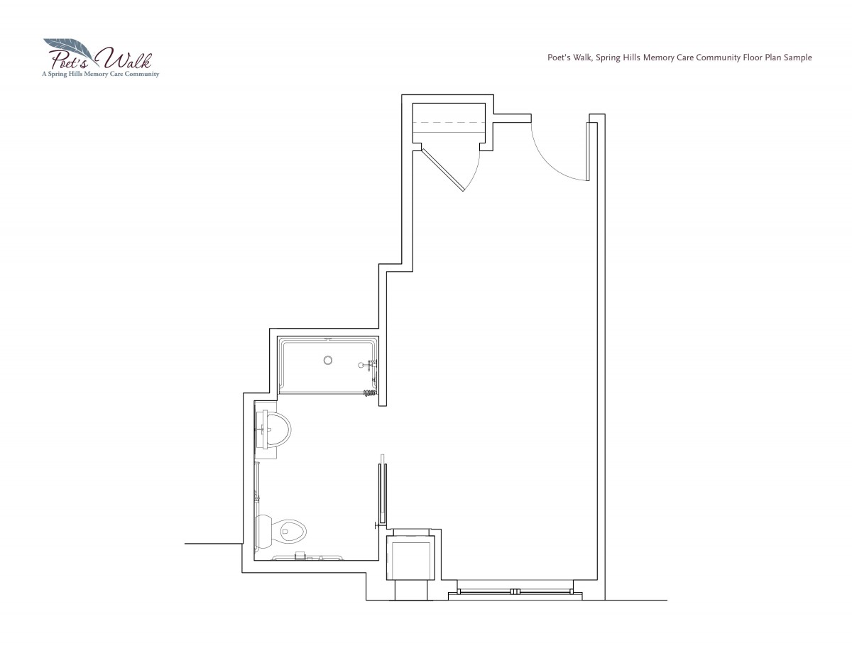 A simple architectural floor plan layout.