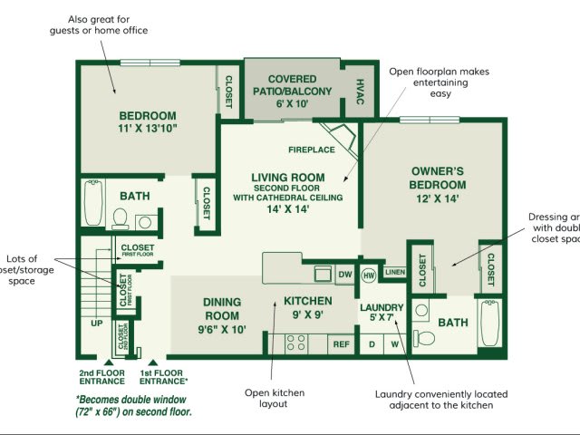 A detailed floor plan of a house including bedrooms, bathrooms, kitchen, and living areas.