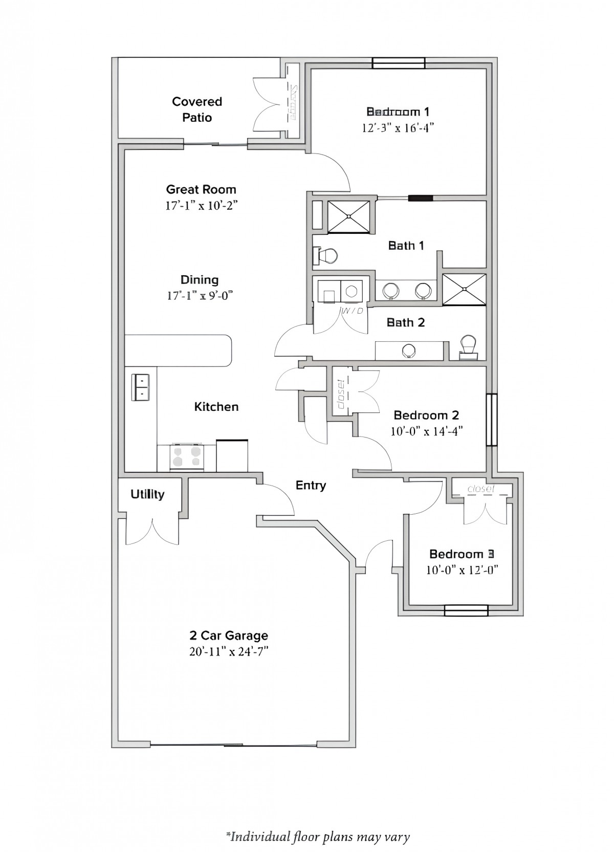 A detailed floor plan of a house, showing the layout and dimensions of various rooms and areas.
