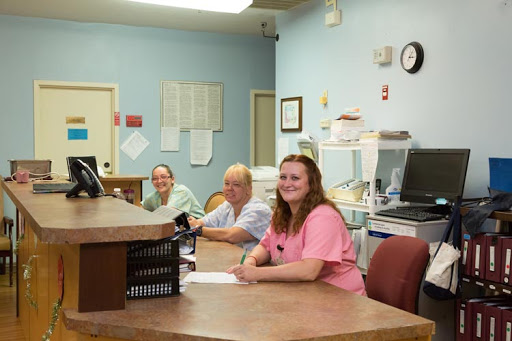 Friendly staff at the reception desk.