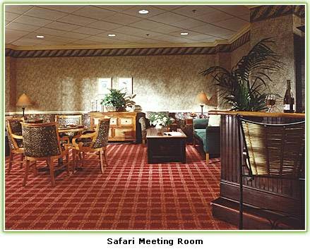 A cozy Safari Meeting Room equipped for discussions and gatherings.