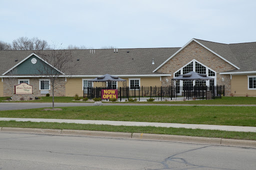 A view of a residential community center featuring modern architectural design.