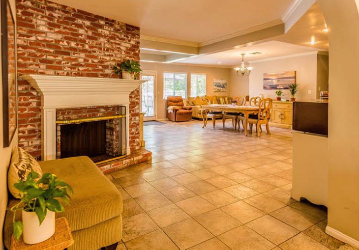 One of four photos available showing features like living room, dining, fireplace, or bedroom.
