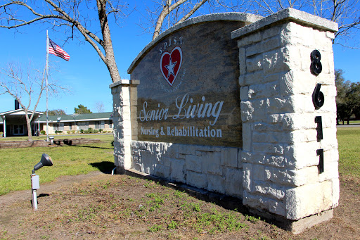 A welcoming sign for a senior living community.