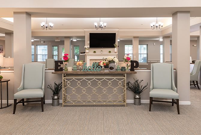 A modern and elegant living room interior with stylish furniture and decor.