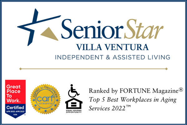 Senior Star Villa Ventura, recognized by Fortune Magazine as one of the Top 5 Best Workplaces in Aging Services for 2022.