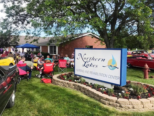 A community gathering at the Northern Lakes center, showcasing a vibrant outdoor event.