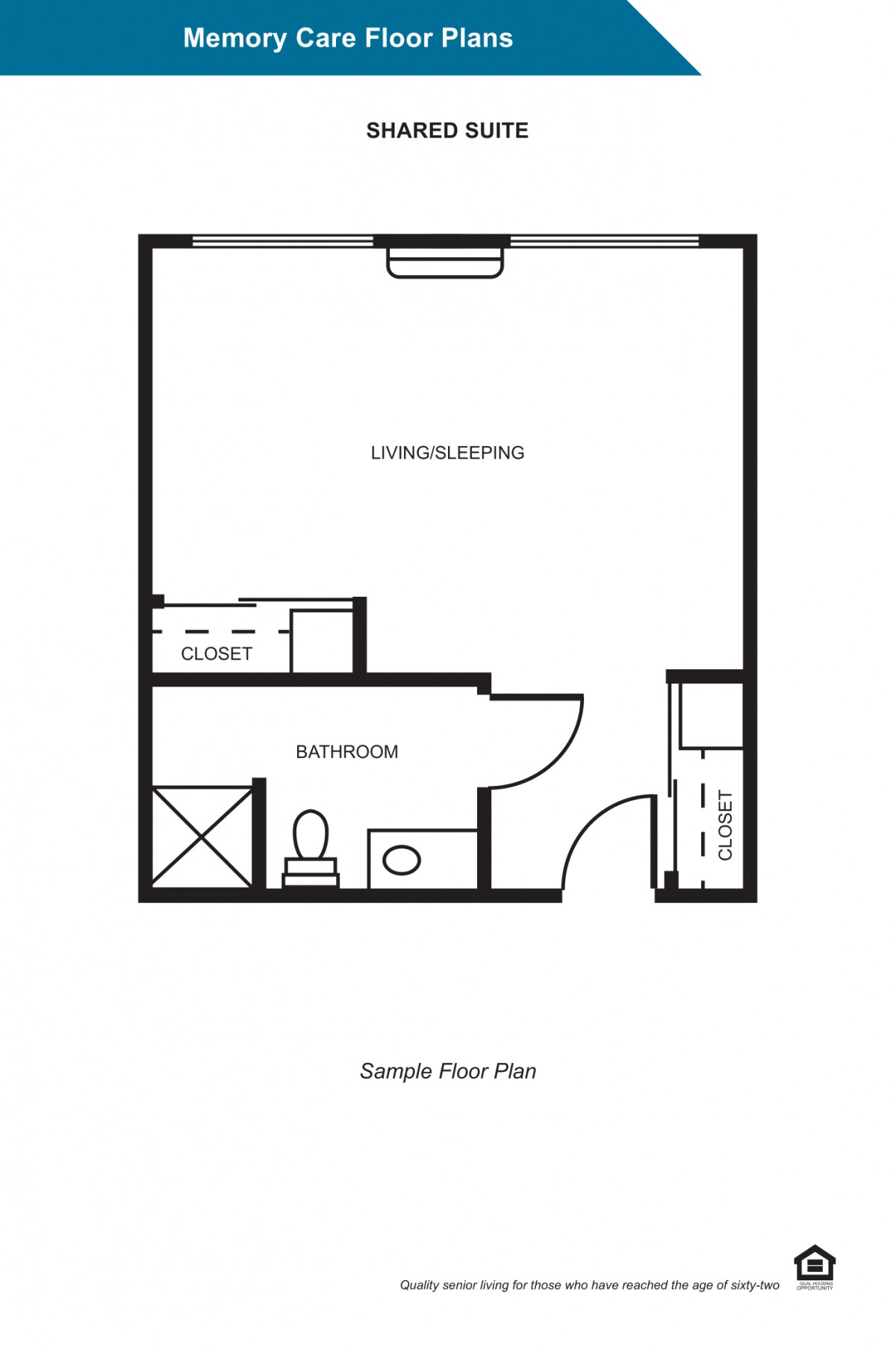Sample floor plan layout for a living space.