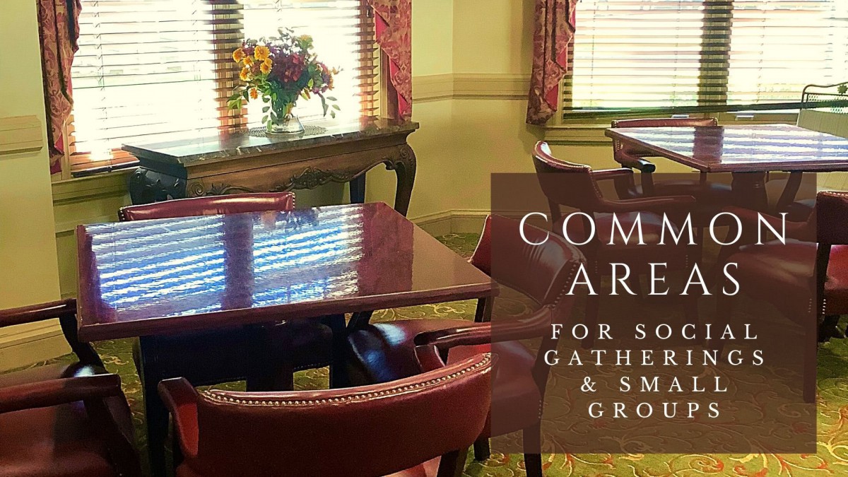 Comfortable seating area designed for social gatherings and small group meetings.