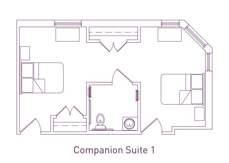 Companion Suite 1 floor plan showcasing room layout and design.