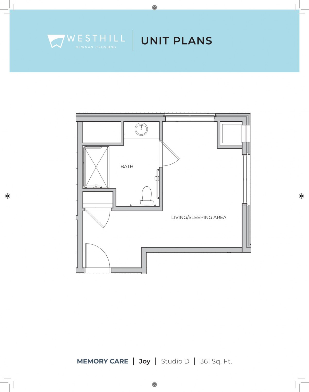 A simple architectural floor plan layout outlining room structures.