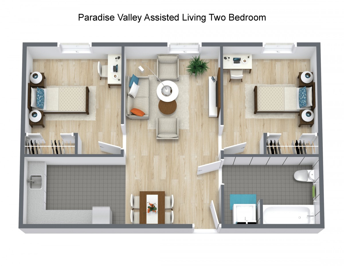 Paradise Valley Assisted Living Two Bedroom Floor Plan