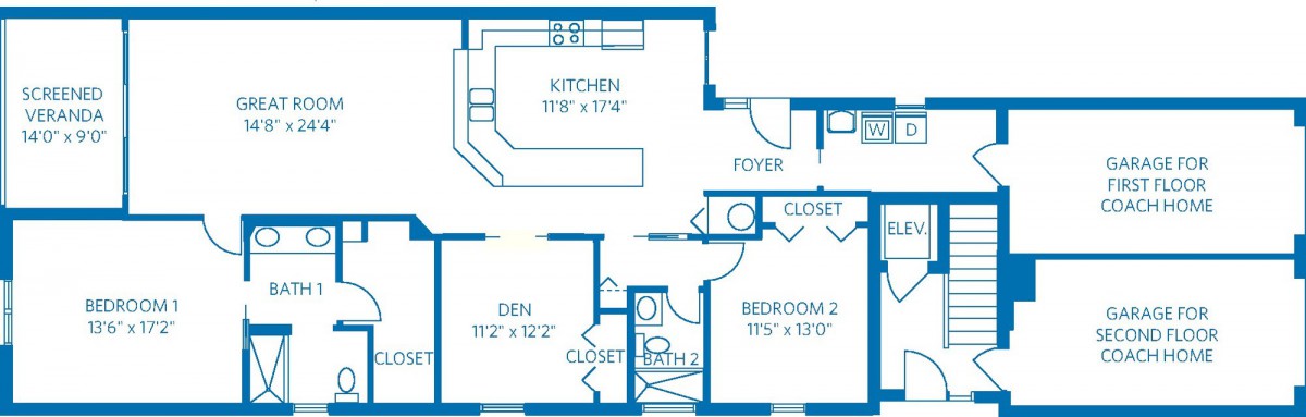 A detailed floor plan of an apartment showing various rooms and dimensions.