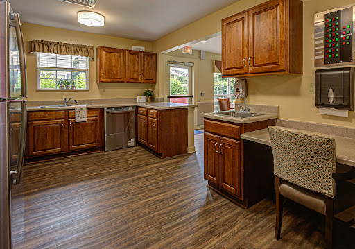 A spacious and modern kitchen featuring elegant wooden cabinetry and an open layout that invites natural light.