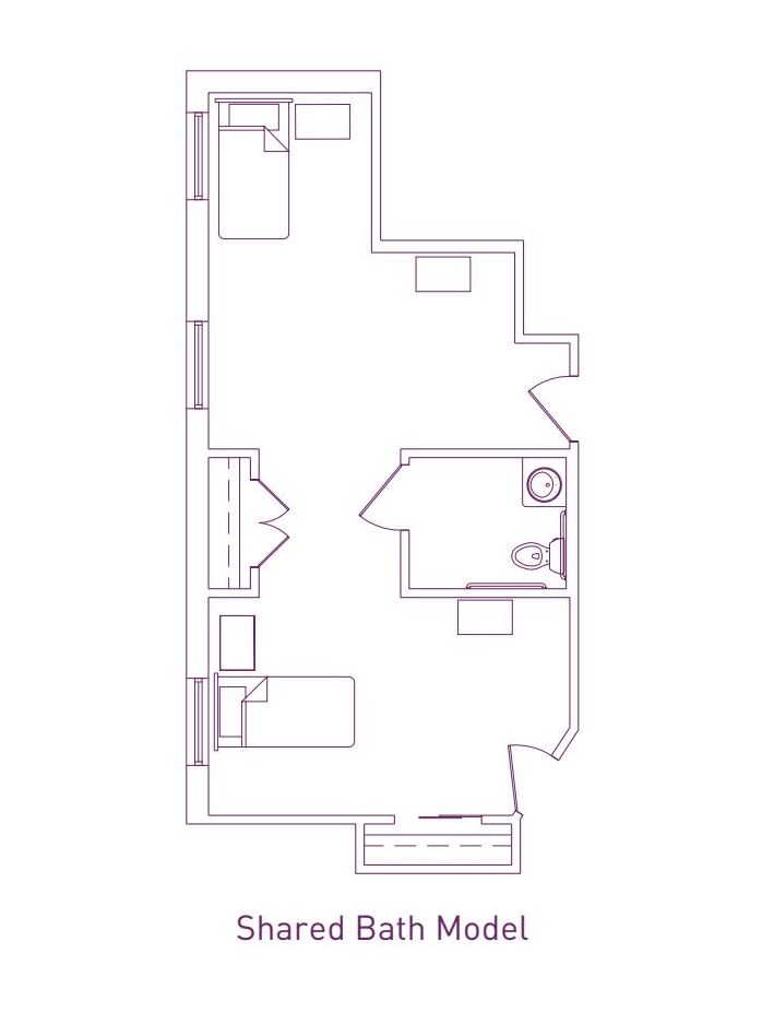 Architectural floor plan illustrating the layout of a building.