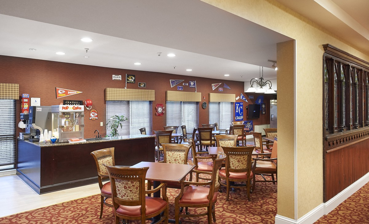 An inviting dining area with neatly arranged tables and chairs, creating a cozy atmosphere.