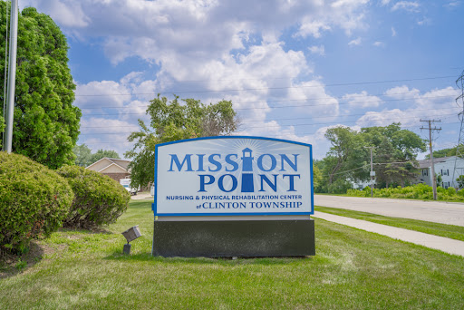 The sign for Mission Point, indicating a welcoming location.