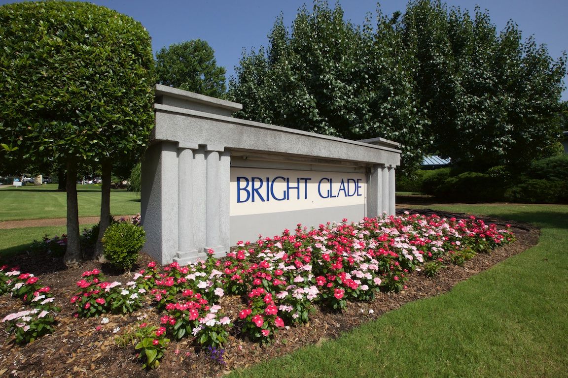 Building exterior with landscaping
