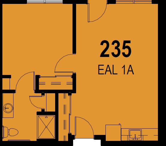 A floor plan showing room 235 labeled EAL 1A.