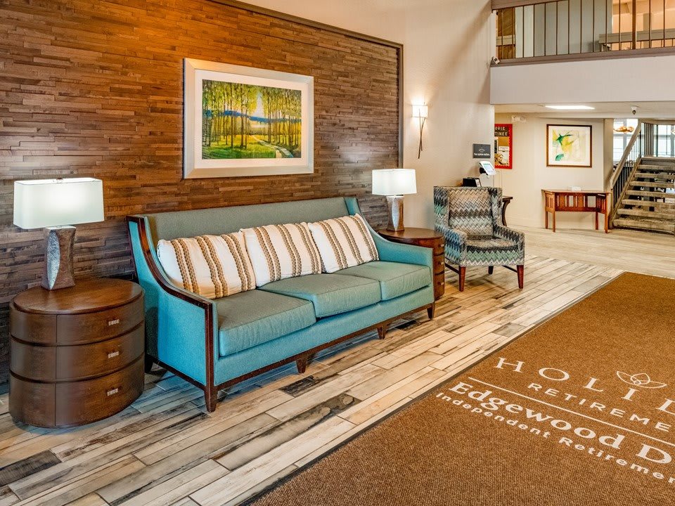 A welcoming hotel lobby with comfortable seating and stylish decor.