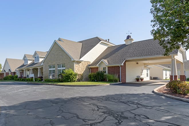A suburban residential building with a well-maintained exterior.