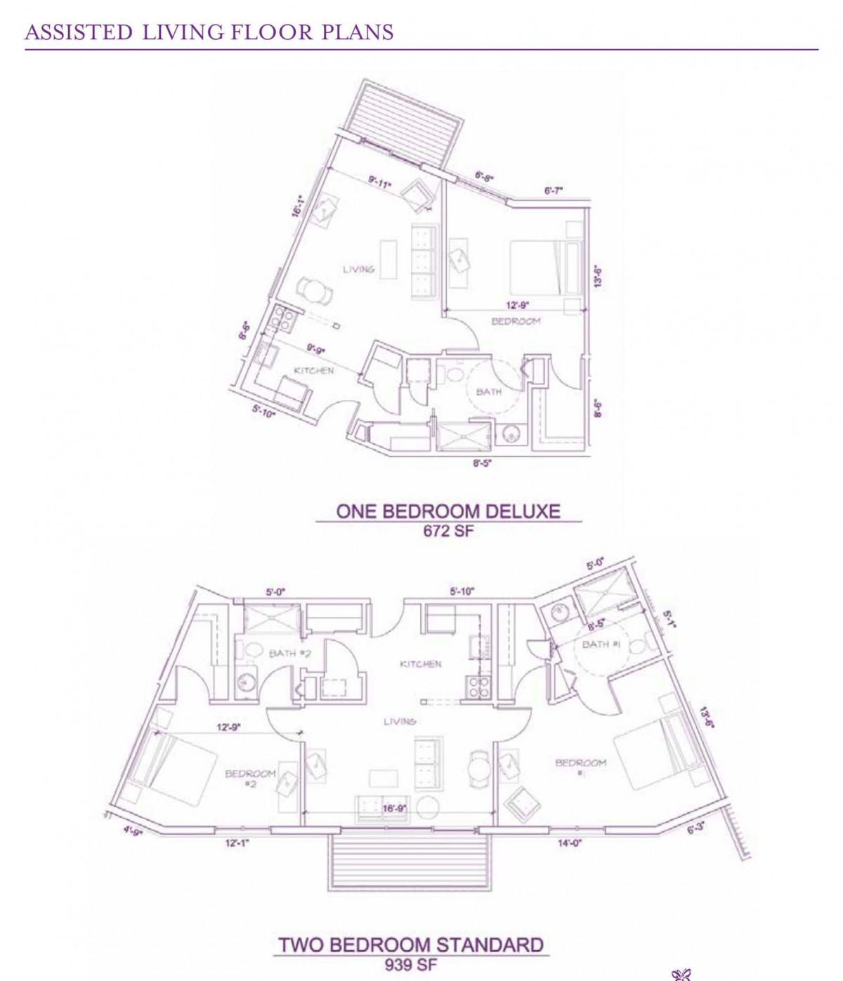 Architectural floor plan of a one-bedroom deluxe apartment.