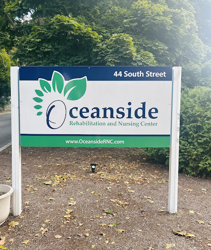 Sign for Oceanside Rehabilitation and Training Center located on South Street.