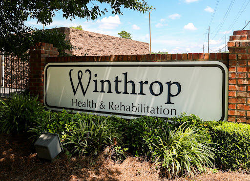 Signage for Winthrop Health & Rehabilitation facility.