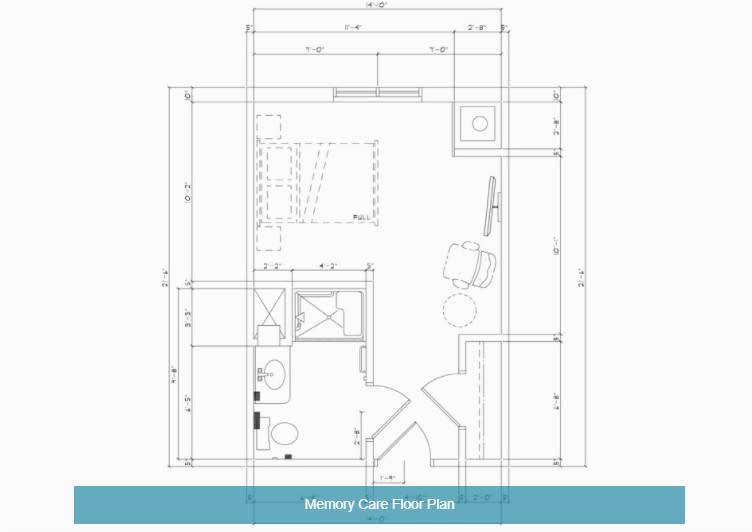 This image displays a detailed floor plan of a medical exam room.