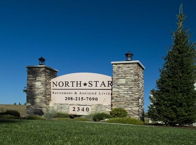 Entrance sign for North Star Retirement & Assisted Living.