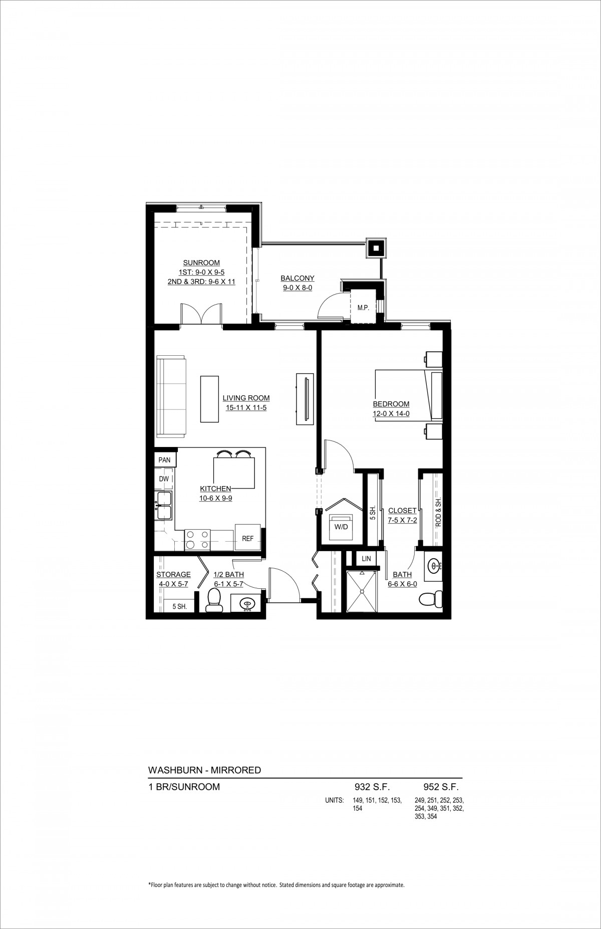 A detailed architectural floor plan of an apartment, showing room layouts and dimensions.