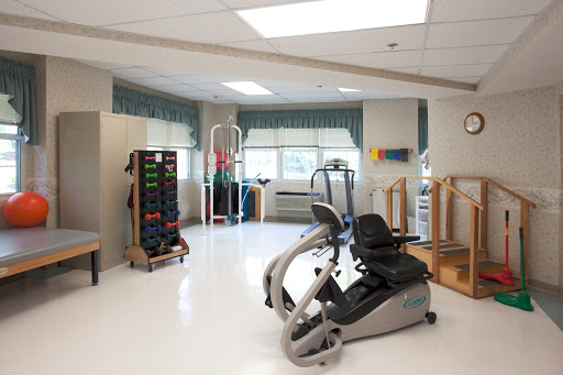 A well-equipped physical therapy room designed for rehabilitation and fitness activities.