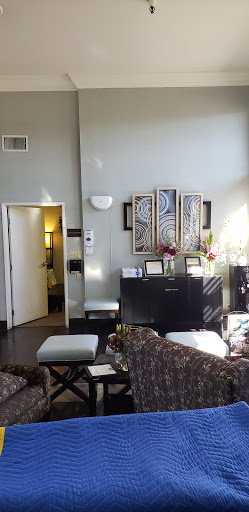 A stylish and welcoming lobby area featuring modern decor and comfortable seating.