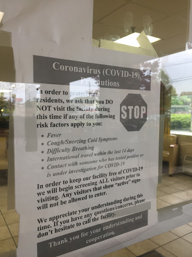 A notice outlining safety protocols related to coronavirus, emphasizing the importance of risk factors and public health.
