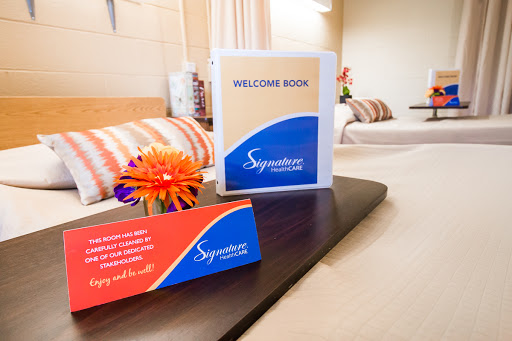 A warm welcome display featuring a 'Welcome Soon' sign and elegant decor in a hospitality setting.