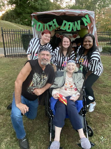 A joyful gathering celebrating togetherness at an outdoor event!