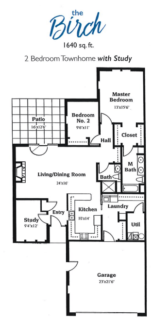 A detailed floor plan of a residential space, showing the layout of rooms including a master bedroom, second bedroom, kitchen, living/dining area, patio, and more.
