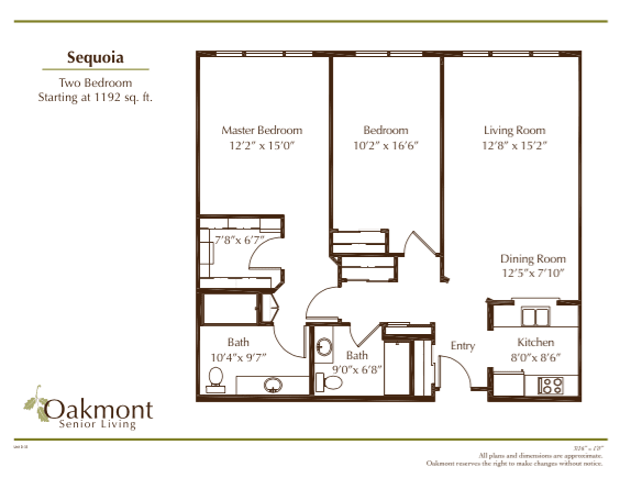 This image shows a floor plan layout of an apartment with designated rooms including a master bedroom, bathroom, living room, and kitchen.