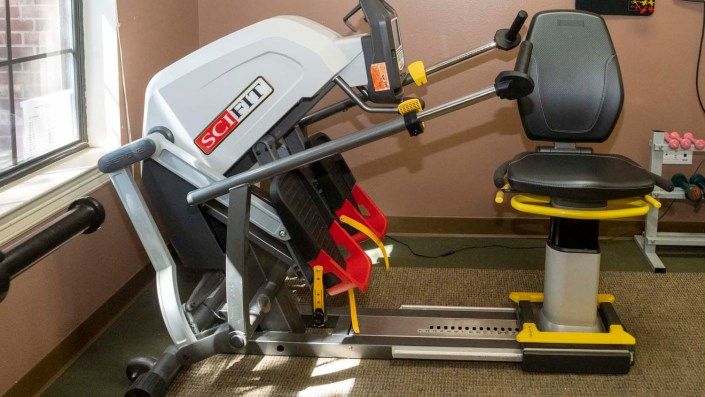 A SciFit exercise machine designed for cardiovascular workouts indoors.
