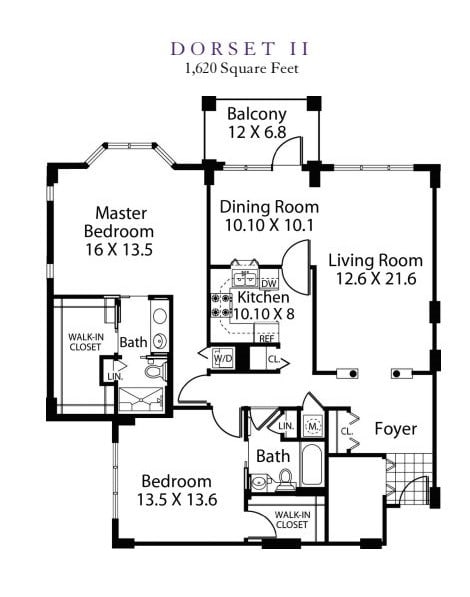Blueprint of a residential floor plan showing room dimensions and layout.