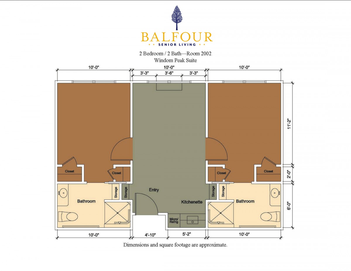A floor plan showcasing the layout of three rooms with approximate dimensions.