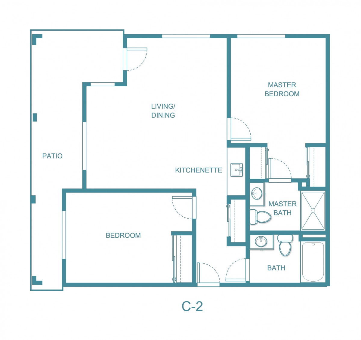 Blueprint of a residential apartment layout detailing rooms and dimensions.