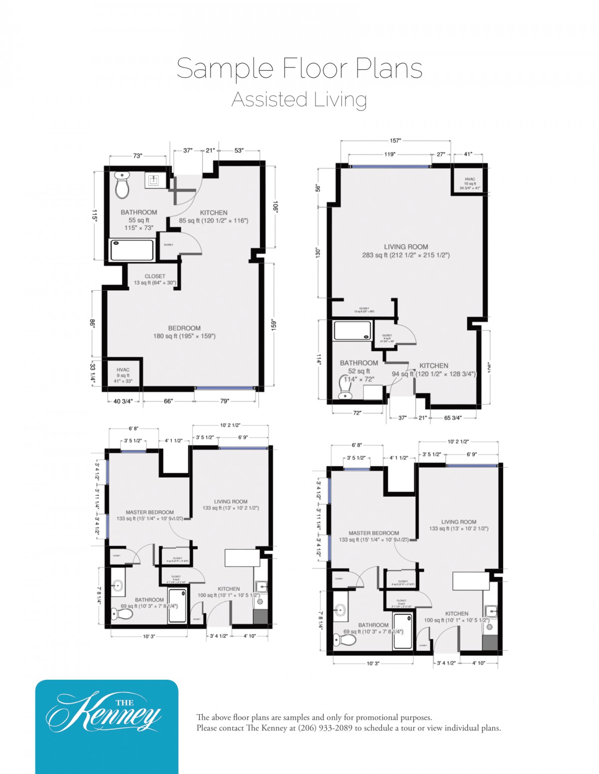 Residential building floor plans showing various layouts.