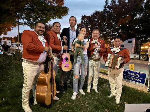 A lively outdoor gathering with a mariachi band, bringing joy and music to the occasion.