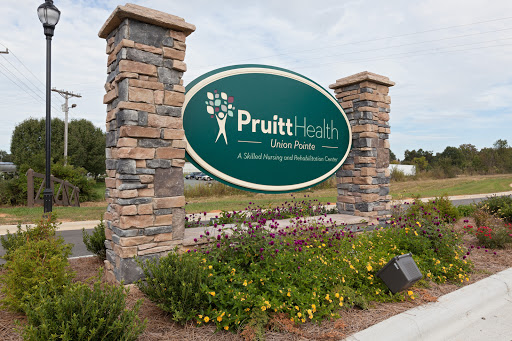 Pruitt Health facility sign, showcasing their commitment to healthcare services.