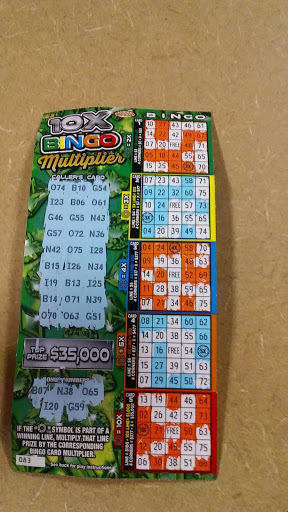 A colorful bingo scratch-off lottery ticket featuring multiple game boards.