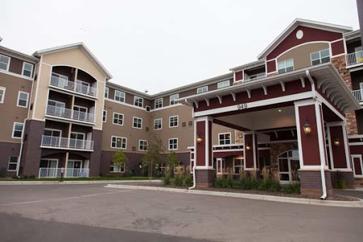 A modern apartment complex showcasing contemporary architectural design.
